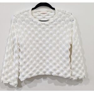 See By Chloé Cloud Dancer Checker Knit Sweater